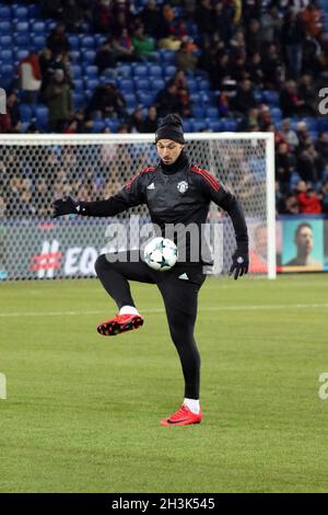 Football CL: 5. September, FC Basel gegen Manchester United Stockfoto