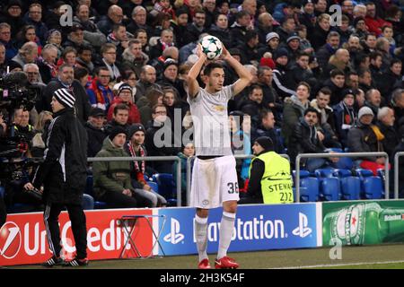 Football CL: 5. September, FC Basel gegen Manchester United Stockfoto