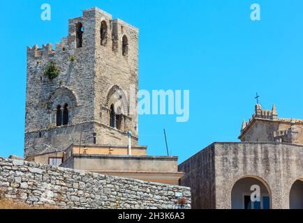 Kathedrale Santa Maria Assunta in Erice, Sizilien, Italien. Stockfoto