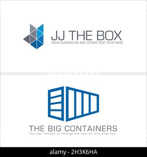 Industrie-Business-Container modernes Logo-Design Stock Vektor