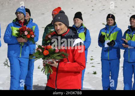 FIS Weltcup Skisprung 17-18, Neustadt, Einzelwettbewerb Stockfoto