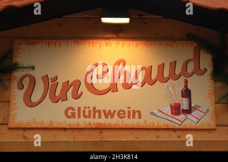 FRANKREICH. BAS RHIN (67) STRASSBURG. WEIHNACHTSMARKTHAUS, SETS Stockfoto