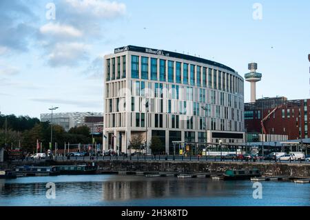 In ganz Großbritannien - Ein Tag in Liverpool - Hilton Hotel & Radio City Tower Stockfoto