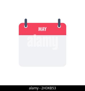 Kalendersymbol kann ein einfaches Design haben Stock Vektor