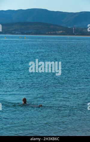 FRANKREICH. SÜDKORSIKA (2A) AJACIO.PORTISCIO STRAND Stockfoto