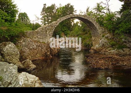 Die alte Lastesel Brücke Stockfoto