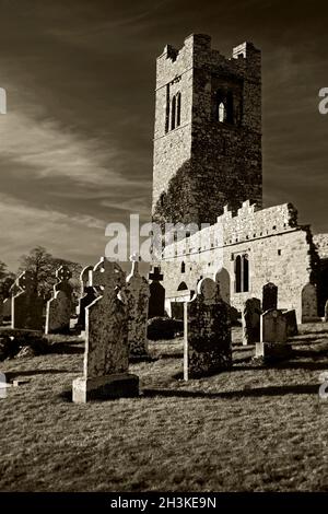 Kirche des heiligen Patrick aus dem 18. Jahrhundert auf dem Hügel von Slane, Grafschaft Meath Irland Stockfoto