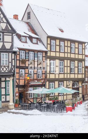 Weltkulturerbe Quedlinburg Impressionen von der Altstadt Stockfoto