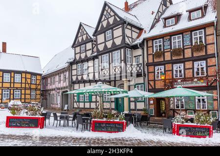 Weltkulturerbe Quedlinburg Impressionen von der Altstadt Stockfoto