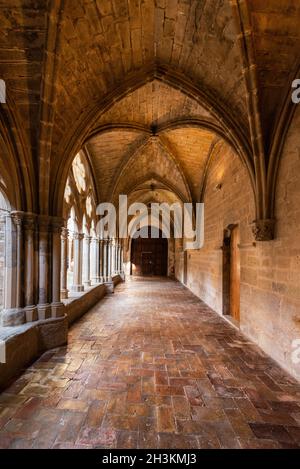 Aragon, Spanien - 11. August 2019: Inneres des berühmten klosters veruela in Aragon, Spanien. Stockfoto