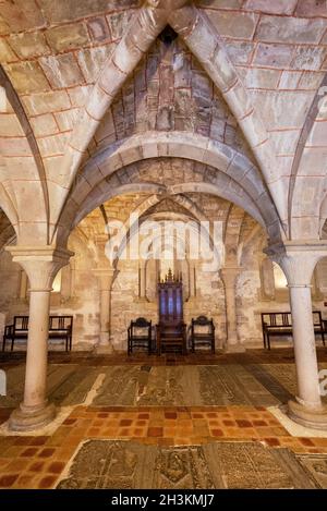 Aragon, Spanien - 11. August 2019: Inneres des berühmten klosters veruela in Aragon, Spanien. Stockfoto