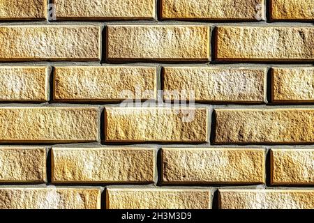 Rote dekorative Backsteinwand-Struktur. Abstrakter Hintergrund für Design. Stockfoto