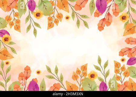 Farbenfroher herbstlicher Hintergrund mit Vektor-Design-Illustration für leeren Raum Stock Vektor