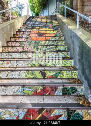 The Hidden Garden Steps, San Francisco, California, U. S. A. Stockfoto