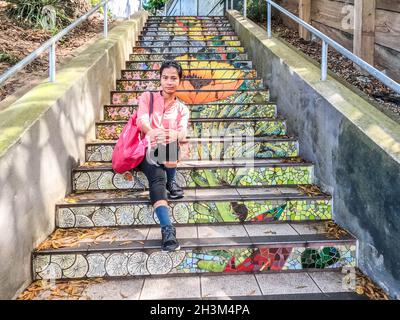 The Hidden Garden Steps, San Francisco, California, U. S. A. Stockfoto