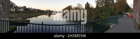 Kassenbergbrücke - mit Blick auf de Ruhr Stockfoto