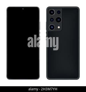 Neues Modell Smartphone, vorne und hinten Design-Handy, flaches Design-Handy, Smartphone-Vektor Stock Illustration Stock Vektor