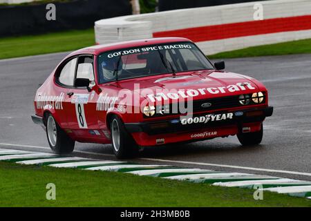 Mike Whitaker, Ford Capri III 3 Liter S, Gerry Marshall Trophy, Gruppe 1 Saloon Autos, die in den Jahren zwischen 1970 und 1982 fuhren, bestehend aus Stockfoto