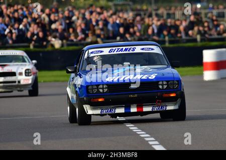 Jake Hill, Ford Capri III 3 Liter S, Gerry Marshall Trophy, Gruppe-1-Limousine, die in den Jahren 1970 bis 1982 gefahren sind und aus zwei Autos bestehen Stockfoto