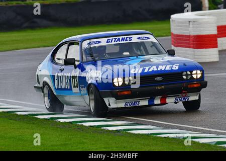 Jake Hill, Ford Capri III 3 Liter S, Gerry Marshall Trophy, Gruppe-1-Limousine, die in den Jahren 1970 bis 1982 gefahren sind und aus zwei Autos bestehen Stockfoto