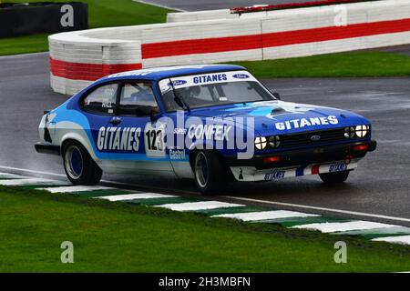 Jake Hill, Ford Capri III 3 Liter S, Gerry Marshall Trophy, Gruppe-1-Limousine, die in den Jahren 1970 bis 1982 gefahren sind und aus zwei Autos bestehen Stockfoto