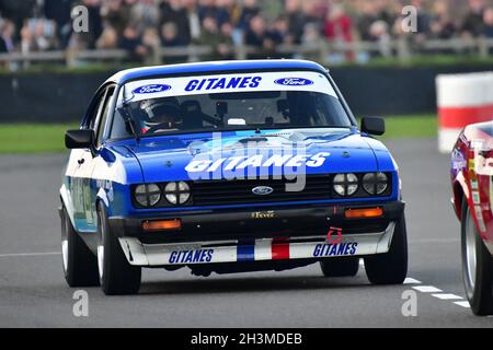 Jake Hill, Ford Capri III 3 Liter S, Gerry Marshall Trophy, Gruppe-1-Limousine, die in den Jahren 1970 bis 1982 gefahren sind und aus zwei Autos bestehen Stockfoto