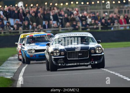 Jack Young, Chevrolet Camaro Z28, Gerry Marshall Trophy, Gruppe 1 Saloon Autos, die in den Jahren zwischen 1970 und 1982 fuhren, bestehend aus zwei HE Stockfoto