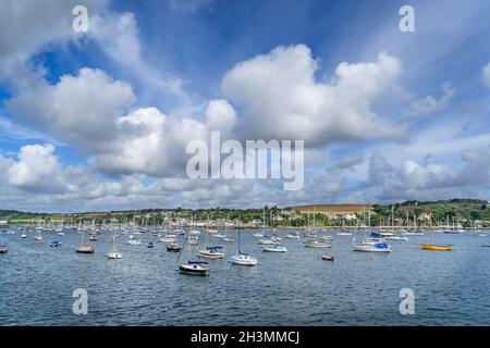 Der Fal River in Falmouth Cornwall Stockfoto