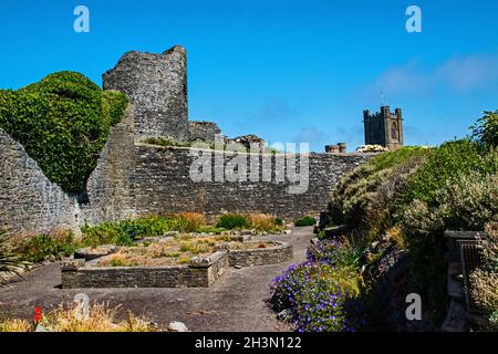 Aberystwyth Castle, Mid Wales. VEREINIGTES KÖNIGREICH Stockfoto