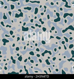 Nahtloser abstrakter Non-Print, der an ein fremdartig gefärbtes Oberflächenmuster für Tierhaut erinnert. Stockfoto