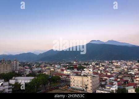 Luftaufnahme der Stadt Puli Stockfoto