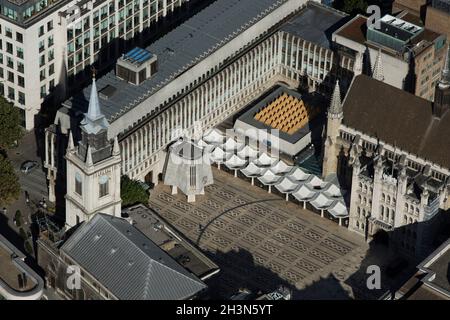 Großbritannien, London, Luftaufnahme von Guildhall Stockfoto