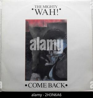 1984 Wah! The Mighty Wah! Come Back Lp Single 12 Inch Sleeve Illustration Vinyl Record Stockfoto