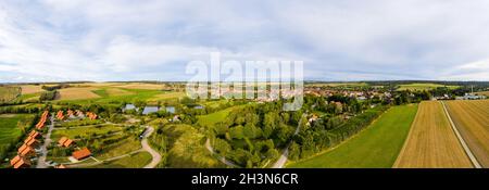 Blick über Hasselfelde im Harz Stockfoto