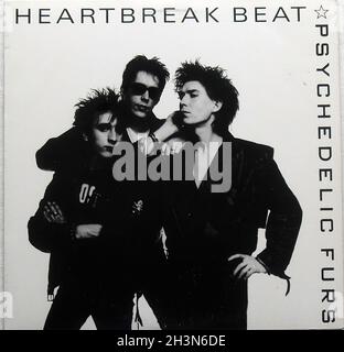 1987 Psychedelische Furs Heartbreak Beat 12 Inch LP Schallplattenalbum Vinyl Sleeve Cover 1980er Jahre Stockfoto