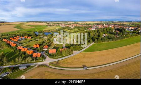 Blick über Hasselfelde im Harz Stockfoto