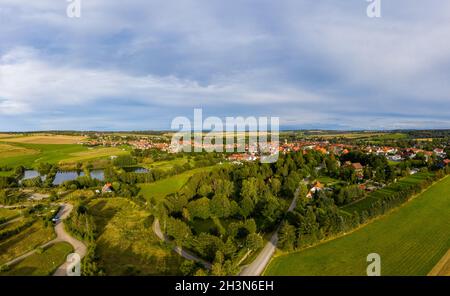 Blick über Hasselfelde im Harz Stockfoto