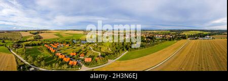 Blick über Hasselfelde im Harz Stockfoto