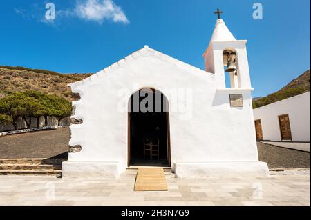 Berühmtes Wahrzeichen auf der Insel el Hierro, Virgen de los reyes ermitage, Kanarische Inseln, Spanien. Stockfoto