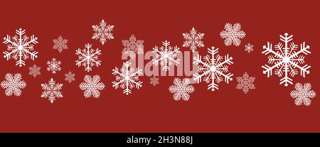 Frohe Weihnachten und ein Grußbanner zum guten Rutsch ins neue Jahr. Horizontaler Hintergrund für das neue Jahr, Kopfzeilen, Poster, Karten, Website Stockfoto