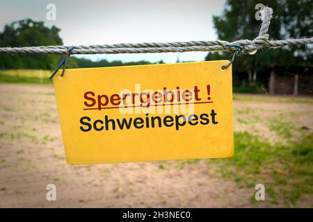 Schild mit der Aufschrift Risikobereich (Risikogebiet) Stockfoto