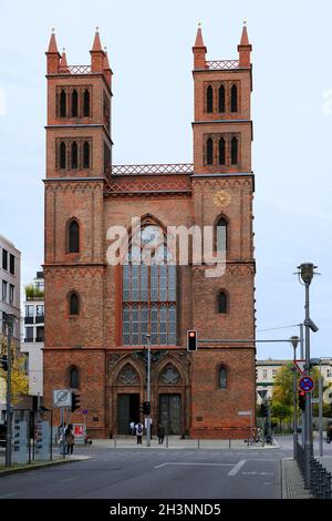 Berlin, 19. Oktober 2021, Friedrich-Werdersche-Kirche im Bezirk Mitte Stockfoto