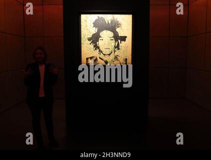 New York, USA. Okt. 2021. Jean-Michel Basquiat von Andy Warhol ist am Freitag, den 29. Oktober 2021, bei einer Pressevorschau für Christies Abendverkauf des 20. Jahrhunderts in New York City zu sehen. Foto von John Angelillo/UPI Credit: UPI/Alamy Live News Stockfoto