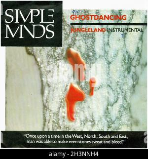 Vintage Vinyl Recording - Simple Minds - Ghostdance- D - 1986 02 Stockfoto