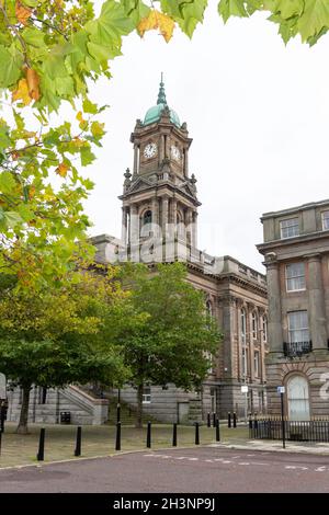 Rathaus von Birkenhead (Ratsbüros), Hamilton Square, Birkenhead, Metropolitan Borough of Wirral, Merseyside, England, Vereinigtes Königreich Stockfoto