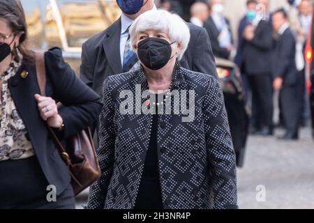 Rom, Italien. Okt. 2021. Janet Yellen, 78th United States Secretary of the Treasury since January 26, 2021 (Foto: Matteo Nardone/Pacific Press) Quelle: Pacific Press Media Production Corp./Alamy Live News Stockfoto