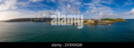 Panorama-Luftaufnahme von St. Ives Cornwall, England Stockfoto