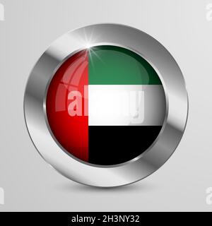 EPS10 Vector Patriotic-Taste mit den Farben der Flagge der Vereinigten Arabischen Emirate. Ein Element der Wirkung für die Verwendung, die Sie daraus machen möchten. Stock Vektor