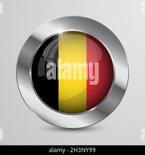 EPS10 Vector Patriotic-Taste mit belgischen Flaggen-Farben. Ein Element der Wirkung für die Verwendung, die Sie daraus machen möchten. Stock Vektor