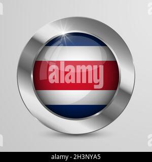 EPS10 Vector Patriotic-Taste mit Costarica-Flag-Farben. Ein Element der Wirkung für die Verwendung, die Sie daraus machen möchten. Stock Vektor